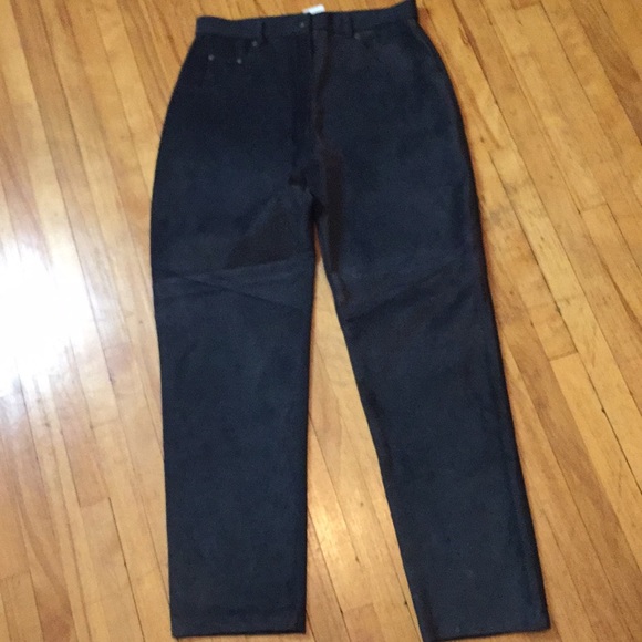 Vintage straight-leg suede jeans - Picture 2 of 8